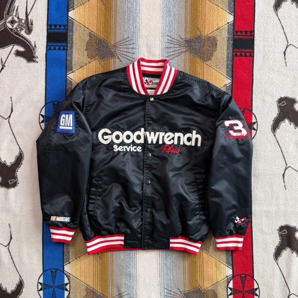 Chase Authentics Dale Earnhardt NASCAR Goodwrench Jacket Black Red Mens Medium
